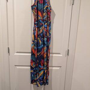 Colorful Tropical Maxi Dress